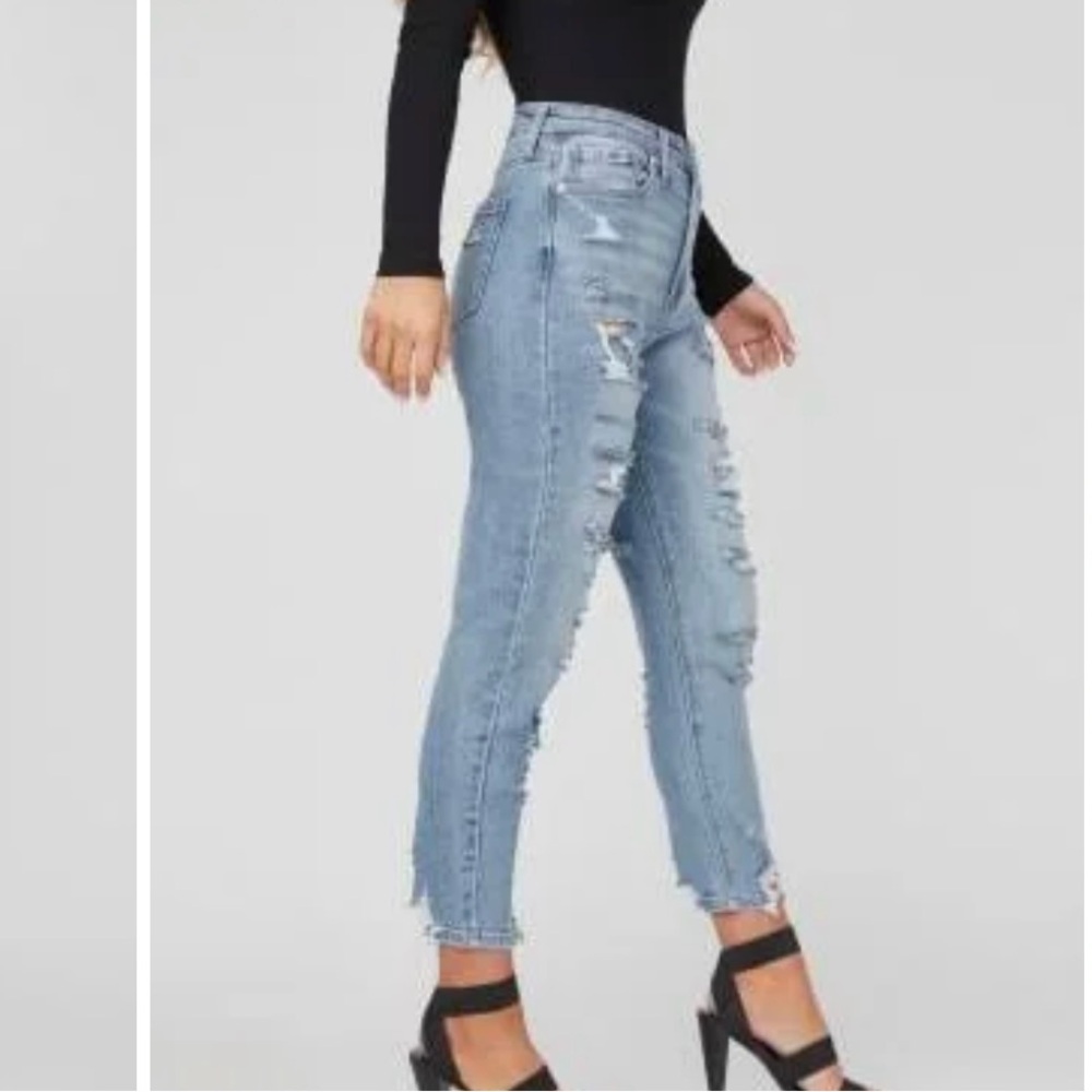 GUESS FACTORY Wome’ns Fringe  High Rise Jean